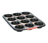 Moule à Muffins / Cupcakes 12 Cavités Antiadhésif Cuisson Homogène Noir