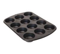 De Buyer - Plaque de 12 muffins en acier antiadhésif - 34 cm x 26 cm x 3 cm -, Noir