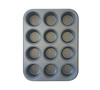 Decora 0062750 Moule 12 Muffins en Acier Anti-ADHÉSIF, Métal
