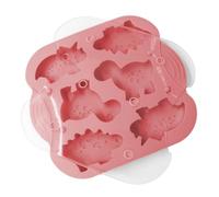 Moule à muffins en forme de dinosaure à 6 cavités en forme de dinosaure pour pâte à sucre - Moules dinosaures pour décoration de gâteaux, bonbons, pâte à sucre, pâte à sucre, argile