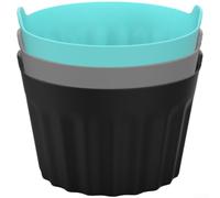 Moule à muffins en silicone - 6,5 cm - Pour airfryer - Four à micro-ondes - 3 (noir)