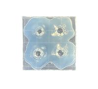 Moule à muffins en silicone à 4 trous pour cupcakes, biscuits, fondants, gelée, pâtisserie, bijoux