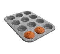 Moule à muffins - ORION - GRANDE - Acier au carbone - Revêtement en granit - 12 muffins
