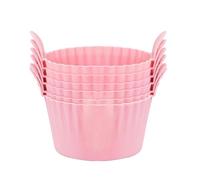 Moule À Muffins Pour Friteuse À Air | 6 Pièces Outil Lisse Réutilisable Anti-Adhésif - Mini Moules à Œufs Bites,pour Mousse Brownie Pudding Muffins Salade d'Œufs Sandwichs