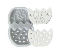 Moule à oeufs de Pâques - Outils pour créer réutilisables et flexibles - pour bougies de Pâques en silicone | pour époxy plâtre, artisanat, décoration maison, cadeaux, famille et
