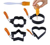 Moule à oeufs frits en acier inoxydable pour cuisson, moule à oeufs pour crêpes, anneau d'oeufs pour scones, moule à muffins en acier, anneau de crêpe antiadhésif, moule à oeufs, craie