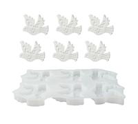 Moule à oiseaux en silicone - Moule à pigeons antiadhésif à 6 cavités | DIY Plâtre Argile Résine Époxy - Savon Bougie Chocolat Dessert pour Adultes Famille Étudiants