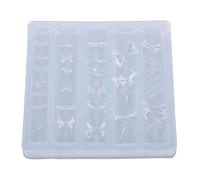 Moule à ongles 3D en silicone réutilisable, transparent et flexible, gabarit de sculpture pour nail art, mini matrice de décoration, outil de manucure DIY pour femmes, design (Type B)