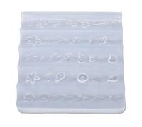 Moule à ongles 3D en silicone réutilisable, transparent et flexible, gabarit de sculpture pour nail art, mini matrice de décoration, outil de manucure DIY pour femmes, design (Type A)