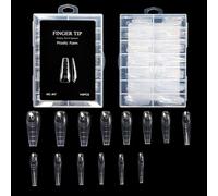 Moule à ongles double forme en cristal ABS pour application rapide du gel, parfait pour les débutants et les professionnels