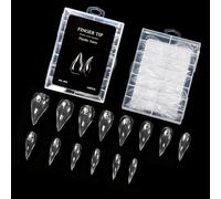 Moule à ongles double forme en cristal ABS pour une application rapide du gel, parfait pour les débutants et les professionnels