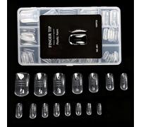 Moule à ongles double forme en cristal ABS pour une application rapide du gel, parfait pour les débutants et les professionnels
