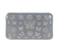 Moule à ongles élégant pour designs personnalisés Moule à sculpture en silicone durable pour salons et usage domestique Décorations d'ongles en silicone