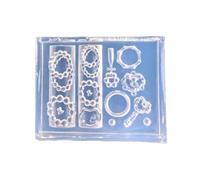 Moule à ongles en silicone 3D style chinois Lion Dance Retro Egypte Nail Templates DIY Nail Art Décoration Manucure Design Outils