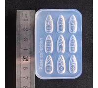 Moule à ongles en silicone 3D style chinois Lion Dance Retro Egypte Nail Templates DIY Nail Art Décoration Manucure Design Outils