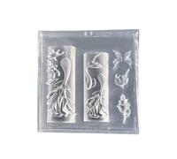 Moule à ongles en silicone en forme de queue de sirène - Petits accessoires - Moule de bricolage pour les amateurs de beauté - Présentoir à ongles en silicone en coquillage