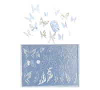 Moule à ongles en silicone haute transparence en relief Motif papillon pour ongles créatifs