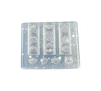 Moule à ongles en silicone pour créer des motifs complexes de gaufrage chinois, manucure, décoration d'ongles, moule en résine pour nail art