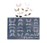 Moule à ongles flexible en forme d ' aile, modèle d ' art d ' ongles, texture en silicone, adapté esthéticiennes et apprenants en art, moule en silicone à ailes