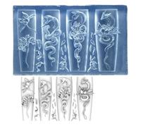 Moule à ongles multifonction en silicone transparent pour créer un beau motif floral en résine et kit de manucure pour nail art