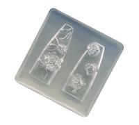 Moule à ongles multifonction en silicone transparent sur le thème des fleurs - Convient pour l'amélioration des accessoires