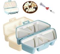 Moule à Onigiri 6 en 1, Kit de fabrication de boules de riz à sushi, conception pliable et fond antiadhésif, moule à boules de riz à sushi triangulaire multifonctionnel, antiadhésif pour le (2 Set)