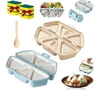 Moule à onigiri 6 en 1, moule triangulaire pour boules de riz, moules à onigiri de 15,2 cm, faites rapidement 6 sushis - Moules multifonctionnels pour faire et stocker des sushis, faciles à ranger, à