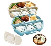 Moule à onigiris 6 en 1, moule triangulaire multifonctionnel pour faire 6 sushis, moule à boules de riz anti-adhésif, moules à sushis pliables pour pique-nique et rangement quotidien