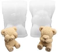 Moule à Ours, 2 Pièces Moule En Résine 3D Pour Ourson,Bac à Glaçons Pour ourson, oule En Silicone Pour urson, À Glaçons Pour Bricolage Chocolat, Bonbons, Gâteau, Cuisson