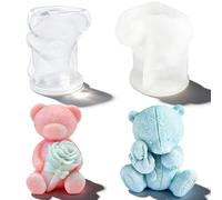 Moule à Ours,Moule En Résine 3D Pour Ourson,Bac à Glaçons Pour Ourson,Moule En Silicone Pour Ourson,Moule À Glaçons Pour Bricolage Chocolat, Bonbons, Gâteau, Cuisson