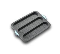 Moule à pain en silicone antiadhésif for restaurant, ustensile de cuisine(1Pc Grey 3-grids)