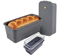 Moule à Pain en Silicone Nouvelle Version Améliorée Grand et Épais, Pliable avec Couvercle, Antiadhésif, Résistant aux Températures et Économiseur d’Espace, Idéal pour Pain, Toast, Gâteaux et Brownies