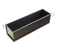 Gobel 219740 Moule à Pâté Long Uni Anti-Adhérent à Charnières Fond Démontable 50*8 cm