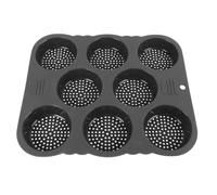 Moule à Pain Hamburger en Silicone, 8 Cavités, Antiadhésif, de Qualité Alimentaire, pour Petits Pains Faits Maison, Lavable Au Lave-vaisselle