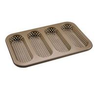 Moule à pain perforé 4 mini baguettes 33 x 22 cm Zenker Mojave Gold
