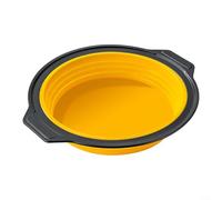 Moule à pain pliable en silicone pour la cuisson de toasts, de gâteaux de viande, de gâteau à démoulage facile (jaune circulaire)