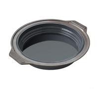 Moule à pain pliable en silicone pour la cuisson de toasts, de gâteaux de viande, de gâteau à démoulage facile (gris circulaire)