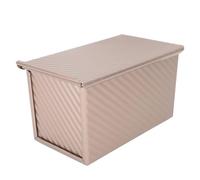 Moule à Pain Rectangulaire en Acier Carbone, Anti-adhésif, avec Couvercle, Doré