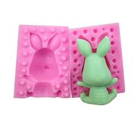 Moule à pâte 3D lapin de pâques ours Fondant, moule à gâteau en Silicone de qualité alimentaire, ustensiles de cuisson, décoration de gâteau, outil, moules à pâte de gomme