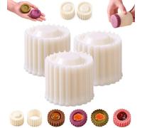 Moule à PâTisserie à Double Embout, 2 en 1 Moule à GâTeau de Lune Double Face, MéCanisme Manuel, PièCes Amovibles pour un Nettoyage Facile, IdéAle pour Biscuits, Desserts et GâTeaux de Lune (3PCS)