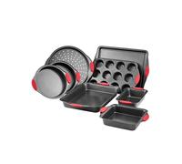 Moule à Pâtisserie Acier Carbone Antiadhésif Poignée Silicone Pour Cuisson 8PCS Noir