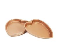 Moule à Pâtisserie Antiadhésif en Forme de Plaque de Cuisson pour Gâteaux Pains et Pizzas (8“ Set of 2 En Forme de cœur)