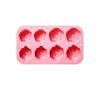 Moule à pâtisserie en silicone en forme de rose réutilisable facile à | Moule à gâteau antiadhésif Moules de cuisson pour la fabrication de cupcakes Muffin Dessert Bougie Fête d'enfants Adultes