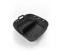 GOURMETmaxx Moule en silicone pour friteuse à air chaud 4 l - Accessoire idéal pour friteuse à air chaud avec séparateur - Insert en silicone réutilisable - Moule en silicone 21,2 x 21,2 x 8 cm