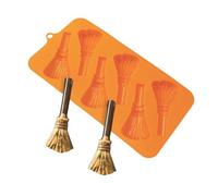 Moule à pâtisserie en silicone pour Halloween, moule à chocolat, fouet de sorcière, outil de fabrication de dessert, pour collation, vinaigre, chocolat, bonbons durs