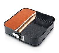 Moule à pâtisserie extensible - Vilde - 28x28x6,8 cm - Carré - Acier au carbone - Revêtement granit - Cuisson uniforme