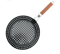 Moule à pâtisserie pliable rond portable avec poignée en bois sûre pour cuisiner en plein air