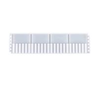 Moule à peigne créatif en silicone - Moulage multifonction en résine époxy - Cadre fixe rectangulaire - Boîte à blanc blanc M - Résine époxy unique - Kit de bijoux en silicone pour débutants