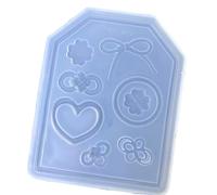 Moule à pendentif en Silicone, fabrication de bijoux, avec différentes formes, adapté porte-clés en résine et décorations de gâteaux, en forme de cœur