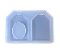 Moule à pendentif en Silicone, fabrication de bijoux, avec différentes formes, adapté porte-clés en résine et décorations de gâteaux, en forme de cœur